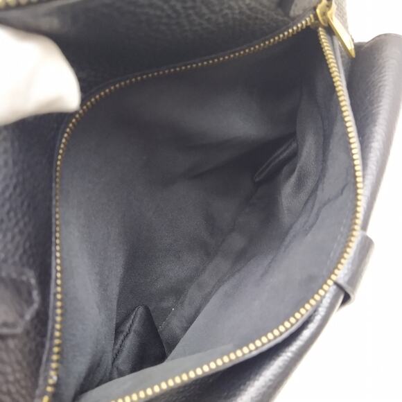 Fossil Black Pebbled Leather Front Pocket Zipper Closure Satchel Shoulder Bag - Picture 10 of 16